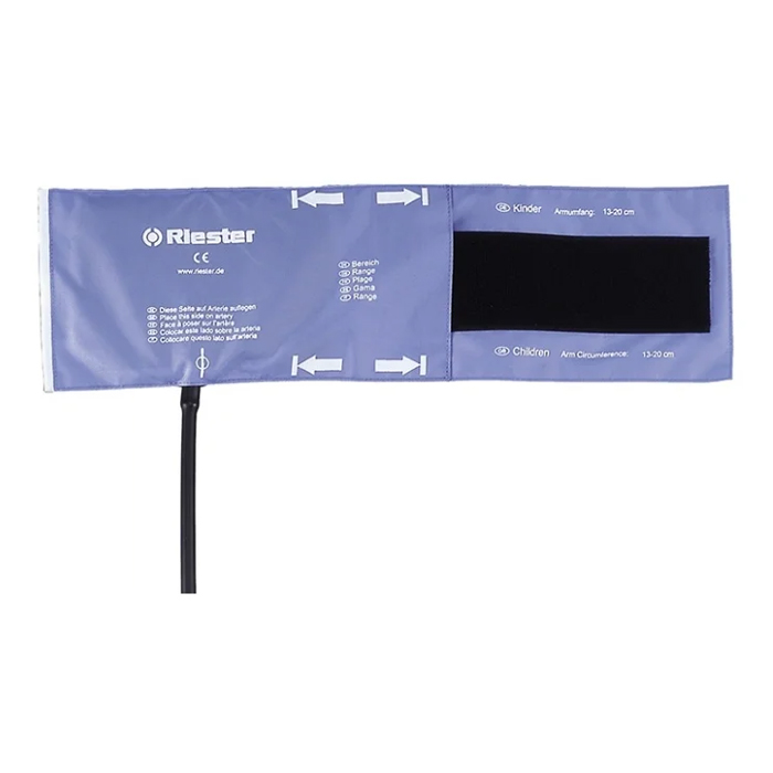 Манжетка детская на липучке (для обхвата 13х17 см (размер 35,5х10 см), 1 шланг, голубая) Riester