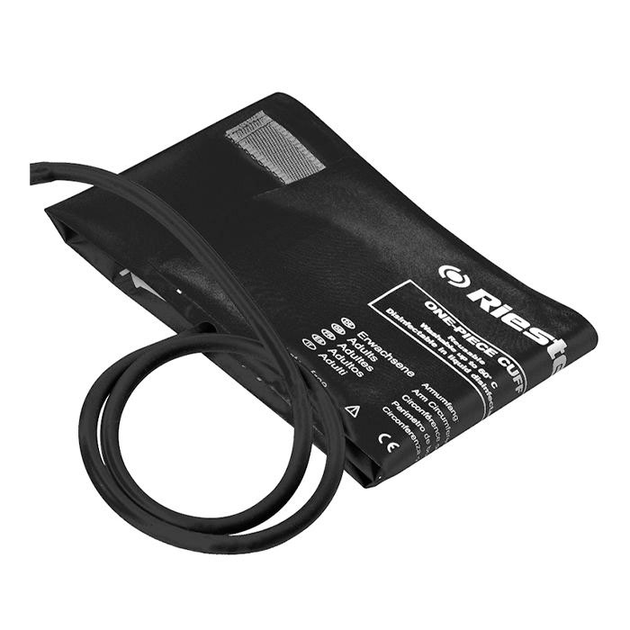 Манжета стандартная на липучке для обхвата руки 24х34 см, размер 54,5х14,5 см, 2 шланга, черная,Riester