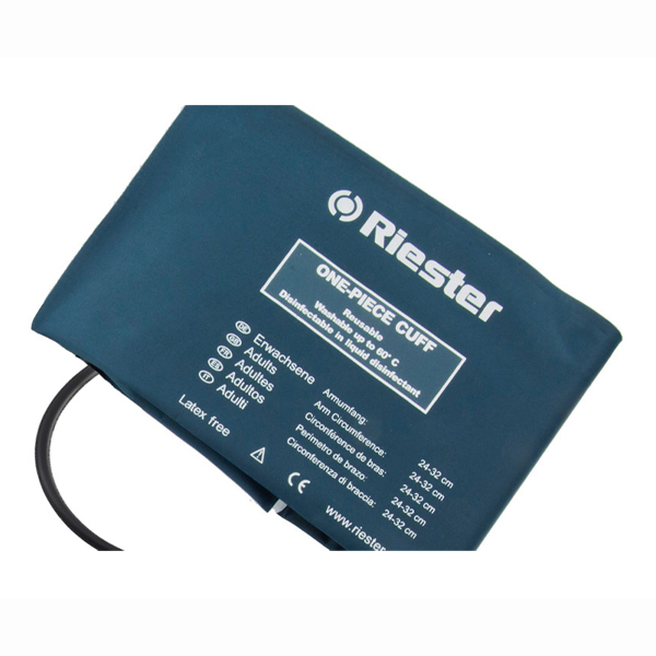 Манжета детская дезинфицируемая на липучке синяя(для обхвата руки 13-17 см (размер 34,5х10 см), 1 шланг) Riester