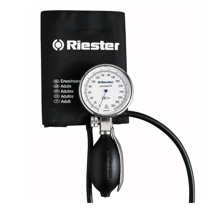 Механический тонометр Precisa N, с манжеткой на липучке для взрослых, большой размер (двойной шланг), Riester
