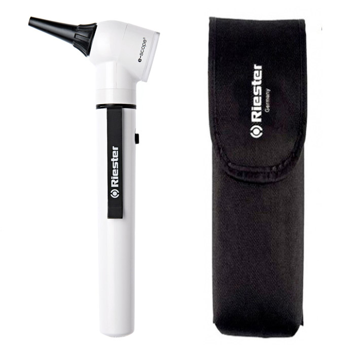 Riester e-scope Отоскоп, прямое освещение, XL 2,5 В, белый в чехле